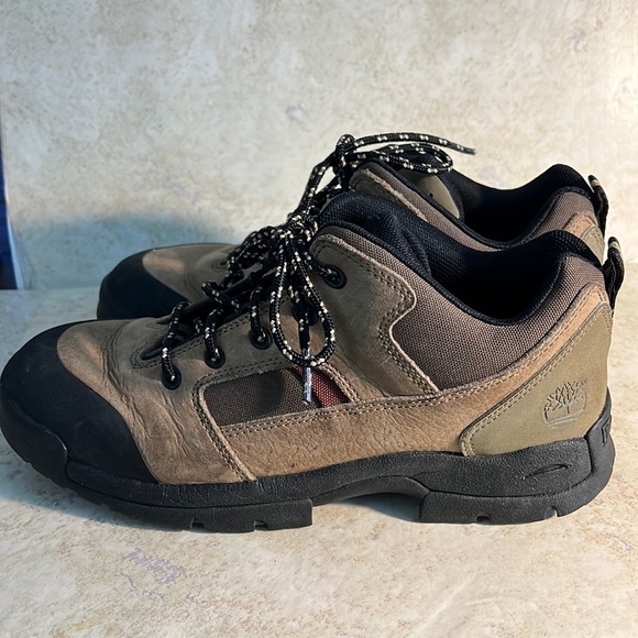 Timberland Womens Performance ACT Hiking Boot Size 8.5M Tan Leather Ankle 62355 - Picture 6 of 10